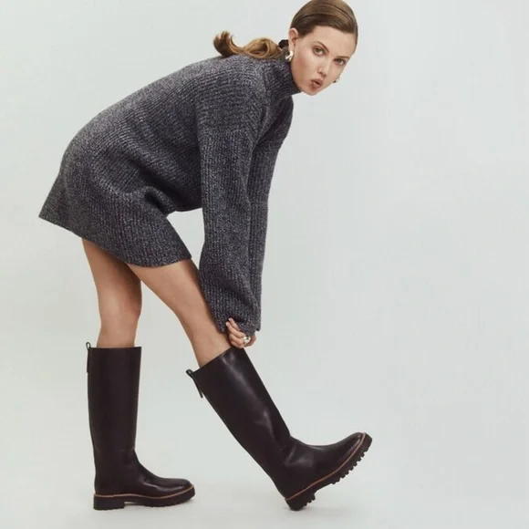 Reformation Gray Long Sleeve Dress - Picture 6 of 13